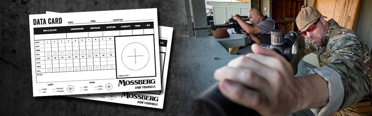 Mossberg Ballistic Data Card Mossberg Ballistic Data Card